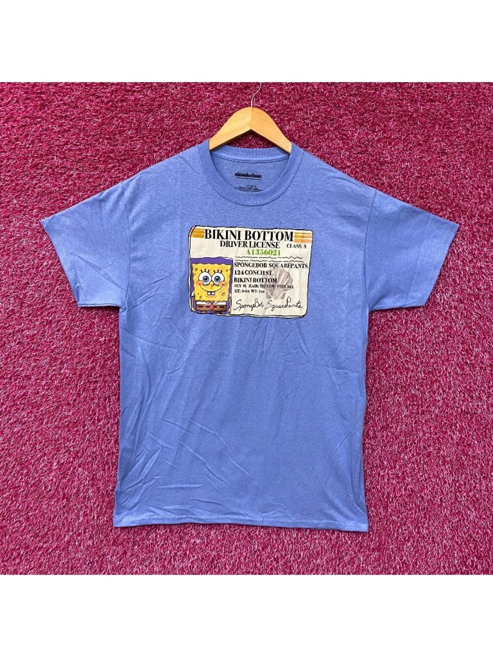 Nickelodeon Spongebob Bikini Bottom Driver License T-shirt large